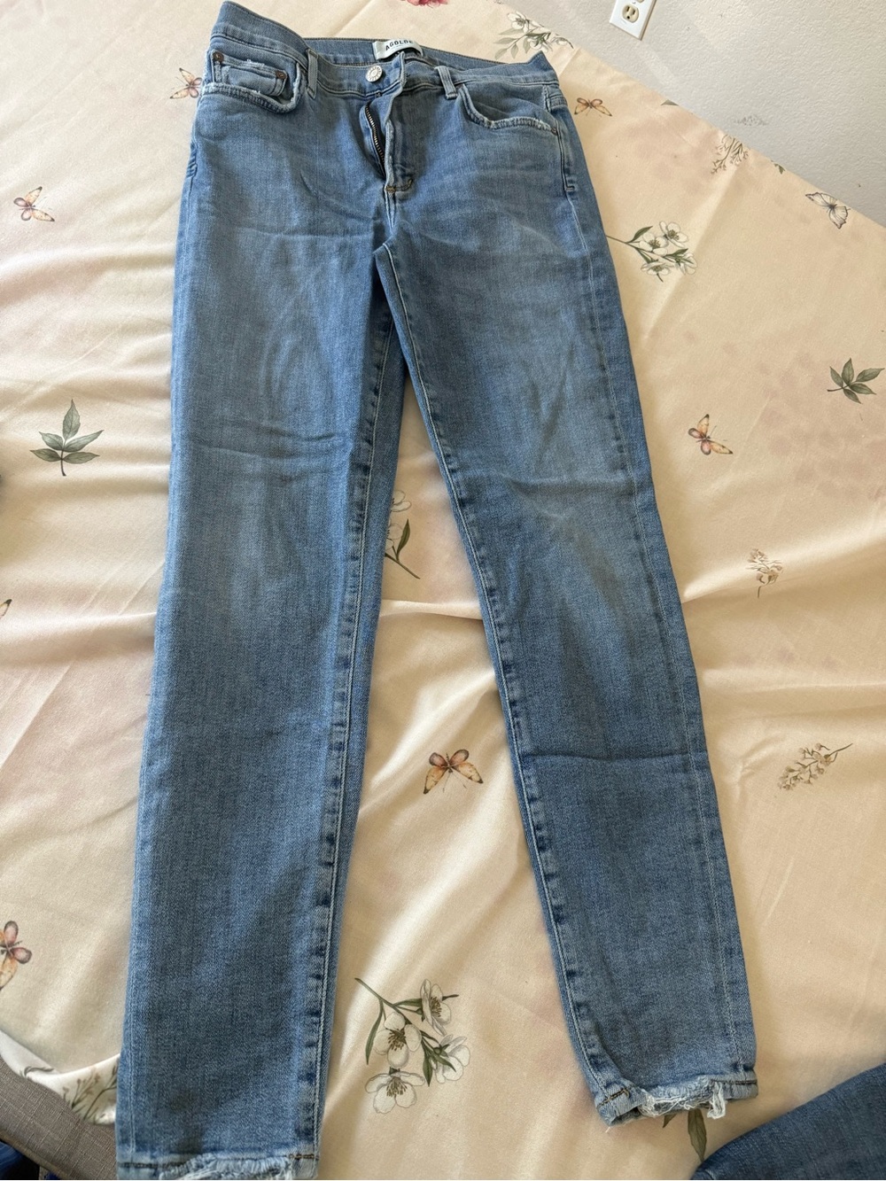 AGOLDE - Women’s Blue Denim Jeans - Classic Slim Fit